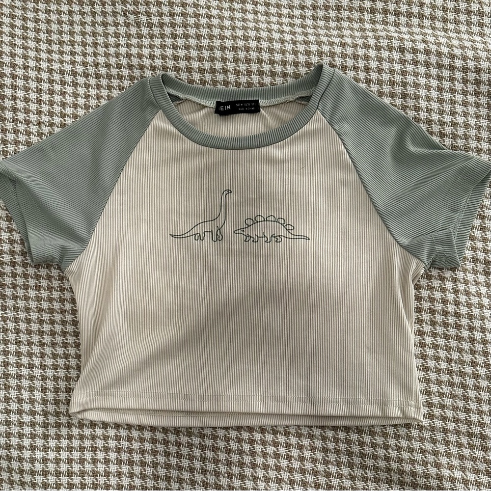 Cropped Dinosaur Shirt